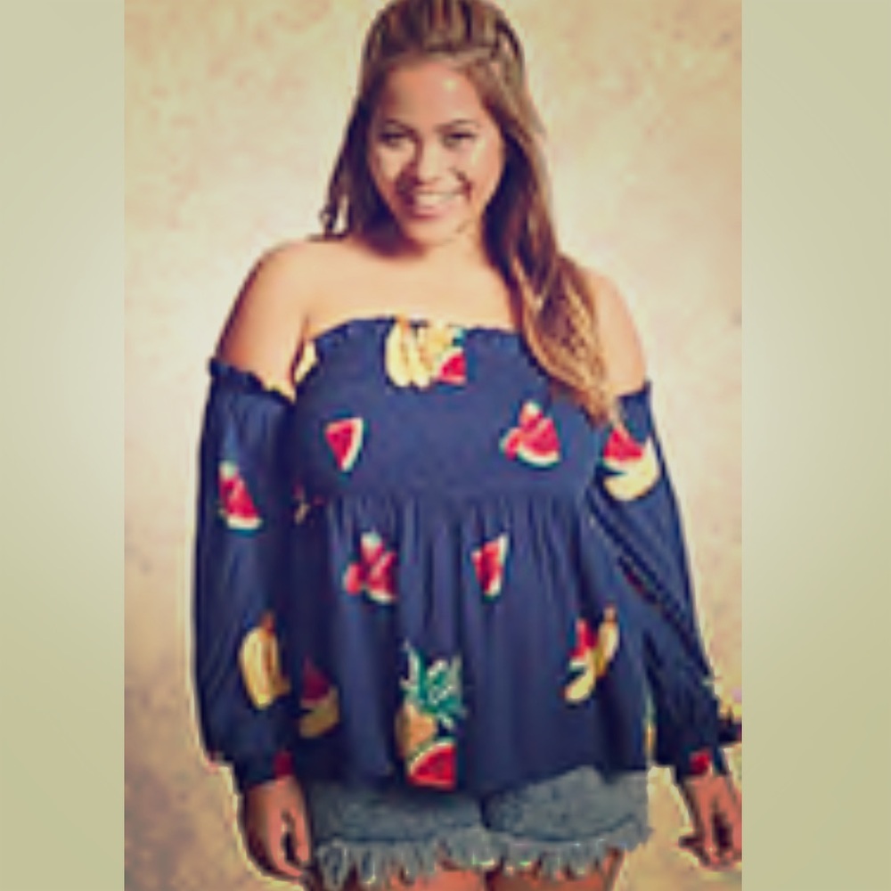 Cute Blue Off Shoulder Top. Forever 21